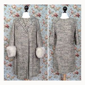 Vintage Late 1960’s Chunky Knit Dress and Coat Set | Medium/Large